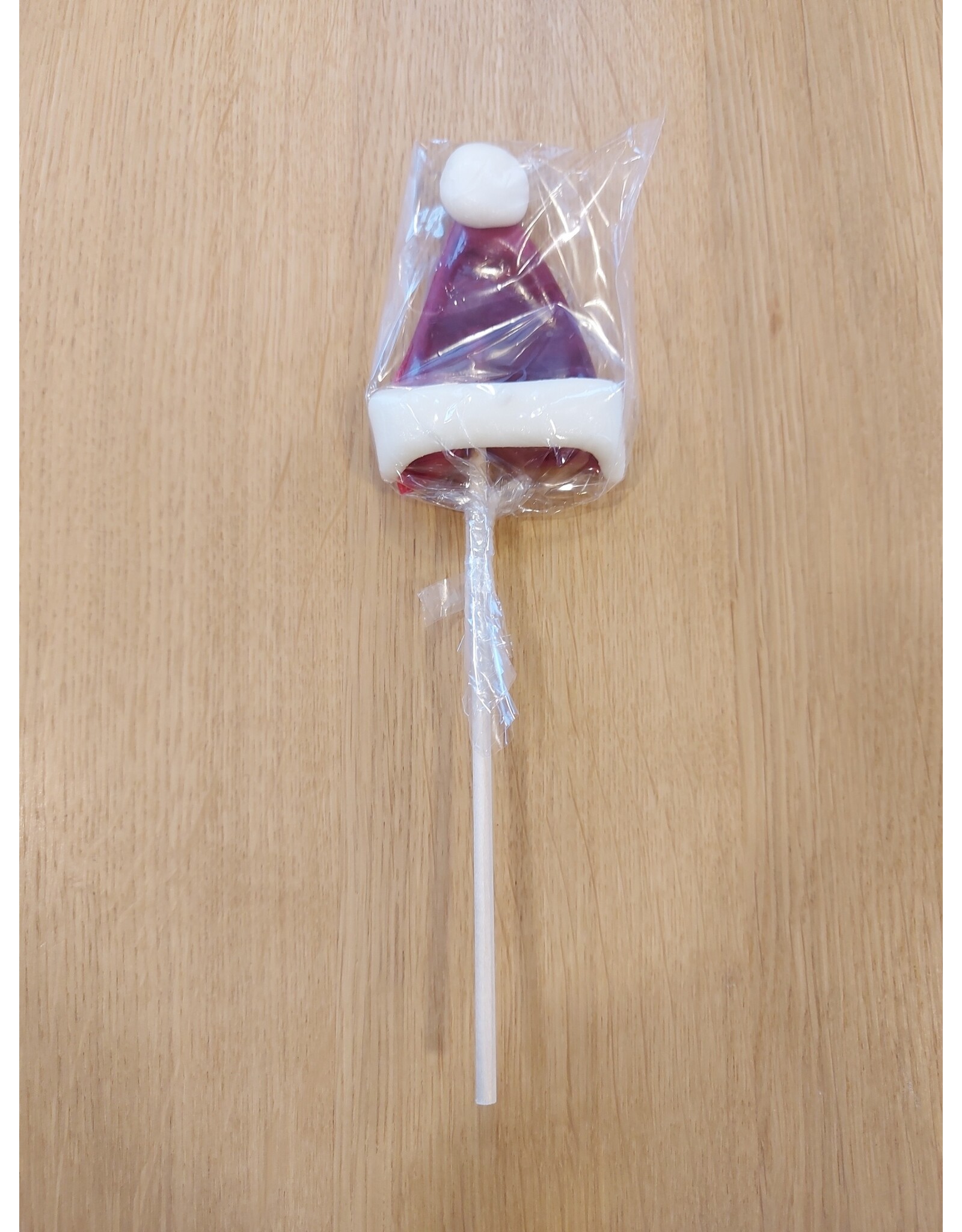 Rode kerstmuts lollie