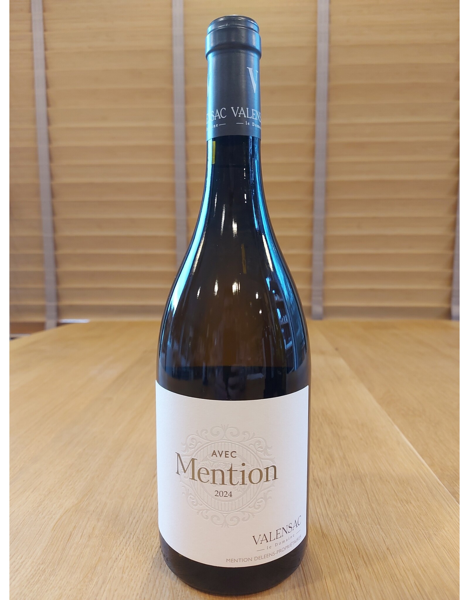 Mention  Valensac / pays d'Oc / chardonnay