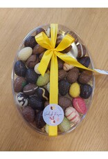 Paasgeschenk - groot mica ei met 40 gevulde eitjes