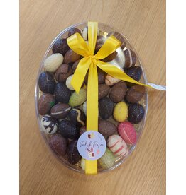 Paasgeschenk - groot mica ei met 40 gevulde eitjes