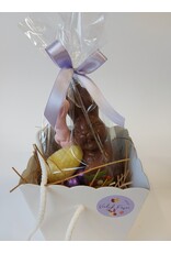 Paasgeschenk - draagmandje met haas en eitjes