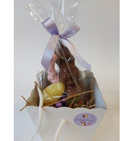 Paasgeschenk - draagmandje met haas en eitjes