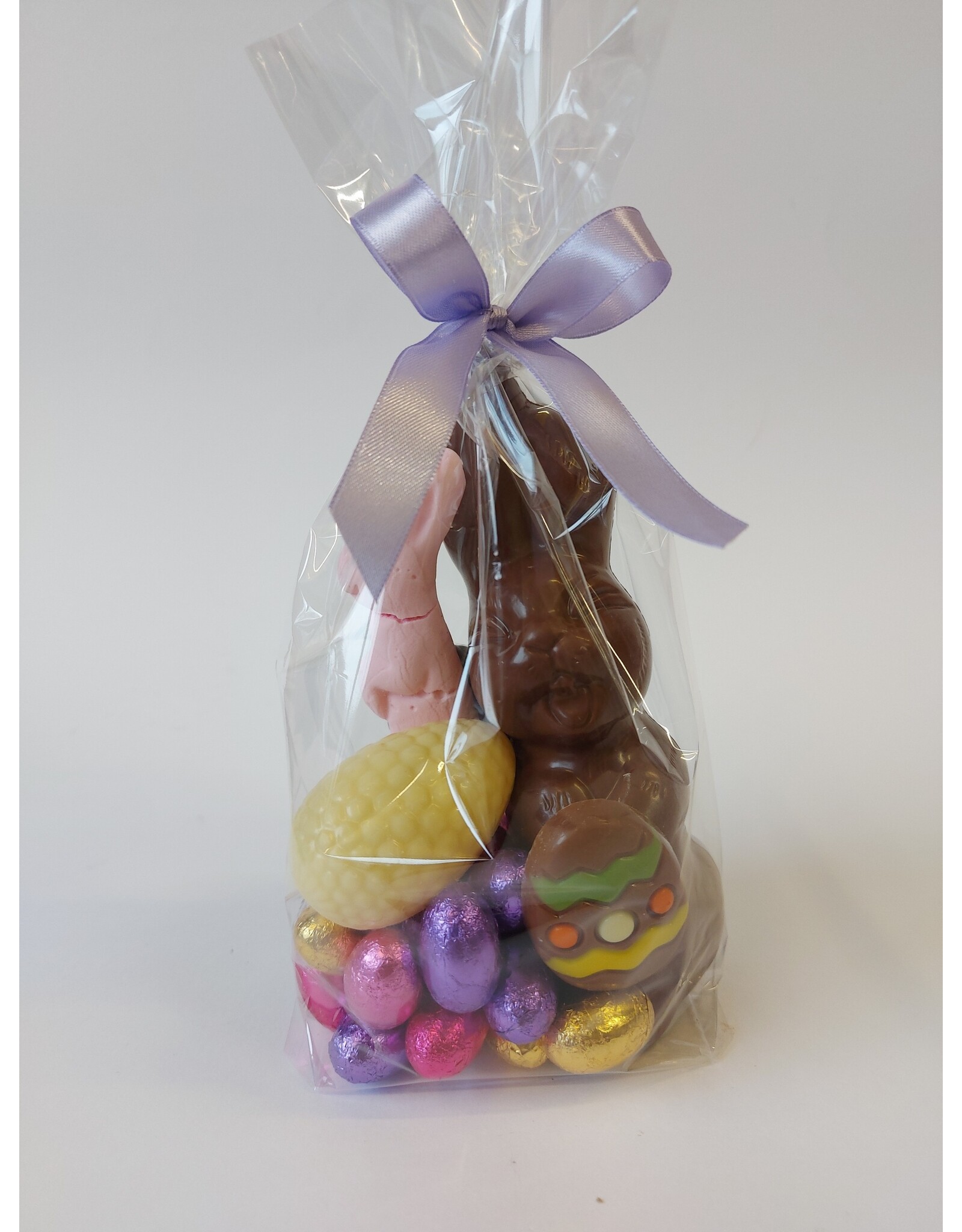 Paasgeschenk - draagmandje met haas en eitjes