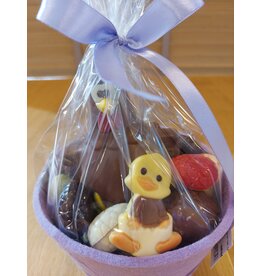 paasgeschenk - grote bloempot met paaslekkers !