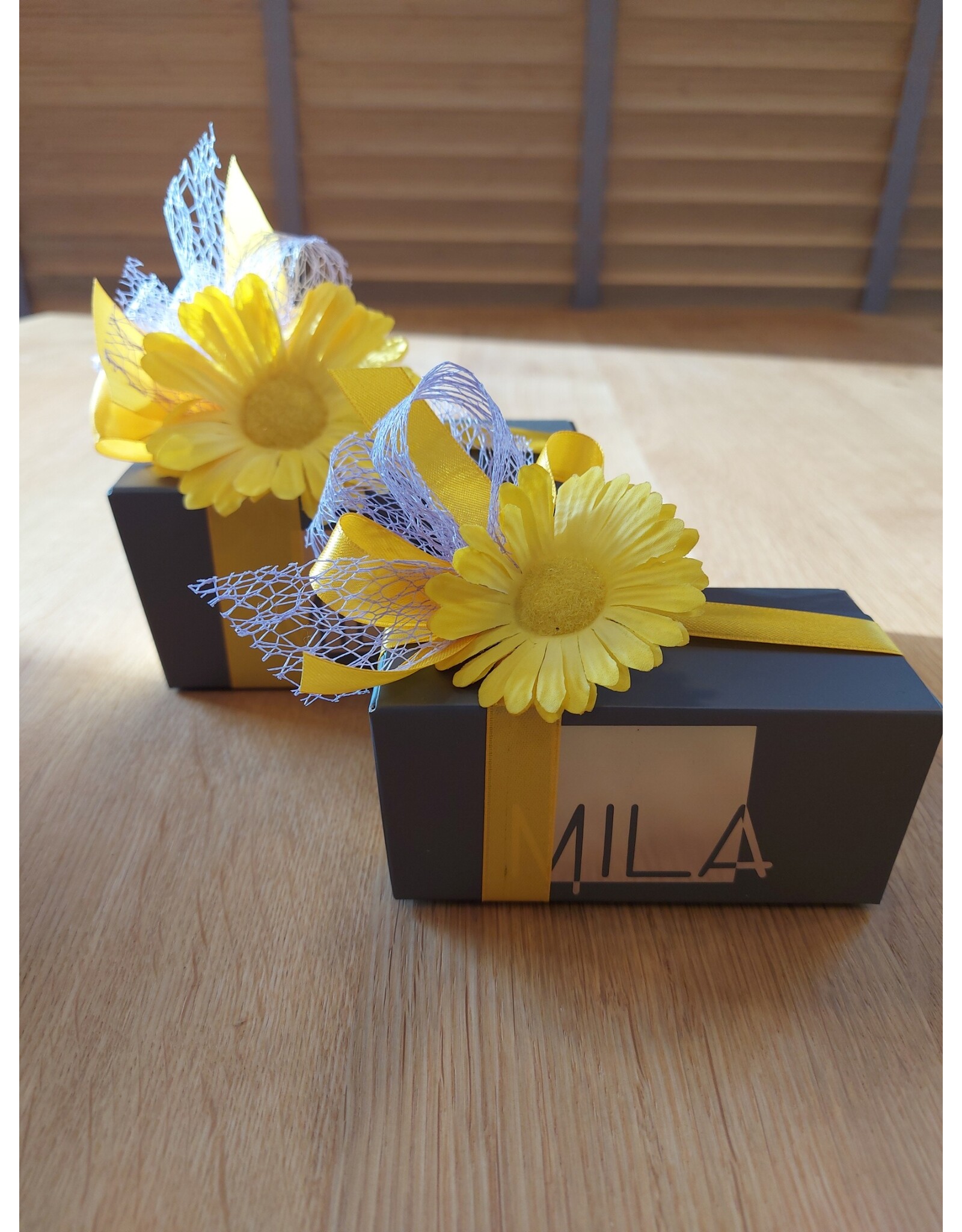 Ballotin met een assortiment van paaspralines