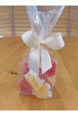 Agar fruit bloemetjes in mica zakje