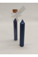Lange kaars in Marine - 11 cm hoog