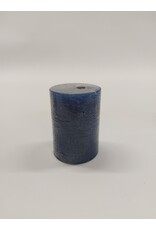Korte, dikke  kaars in Marine - 8 cm hoog