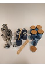 Setje zilver - marine 17 stuks