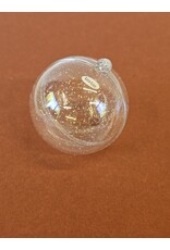 MILA Plexi bol transparant met zilveren spikkels