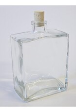 MILA Karaf glas met dop in kurk - 500 ml