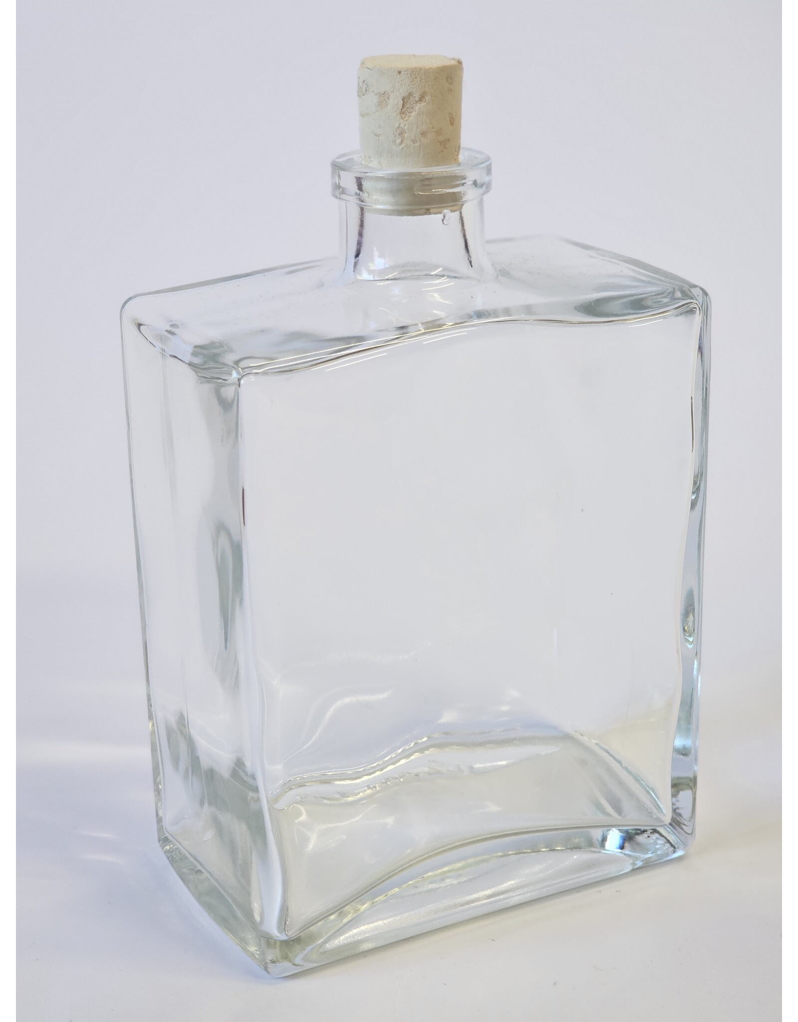 MILA Karaf glas met dop in kurk - 500 ml
