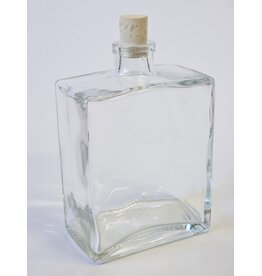 MILA Karaf glas met dop in kurk - 500 ml