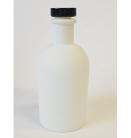 MILA Luxefles wit - 250 ml + dop  zwart
