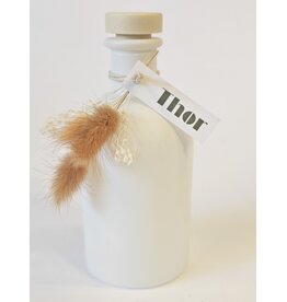 MILA Luxefles wit - 250 ml + dop  natuur