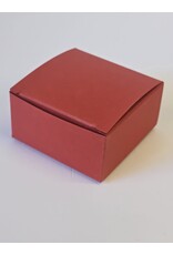 MILA Platte kubus karton - rood