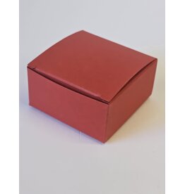 MILA Platte kubus karton - rood