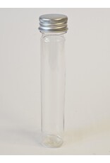 MILA Plexi buisje + schroefdop zilver