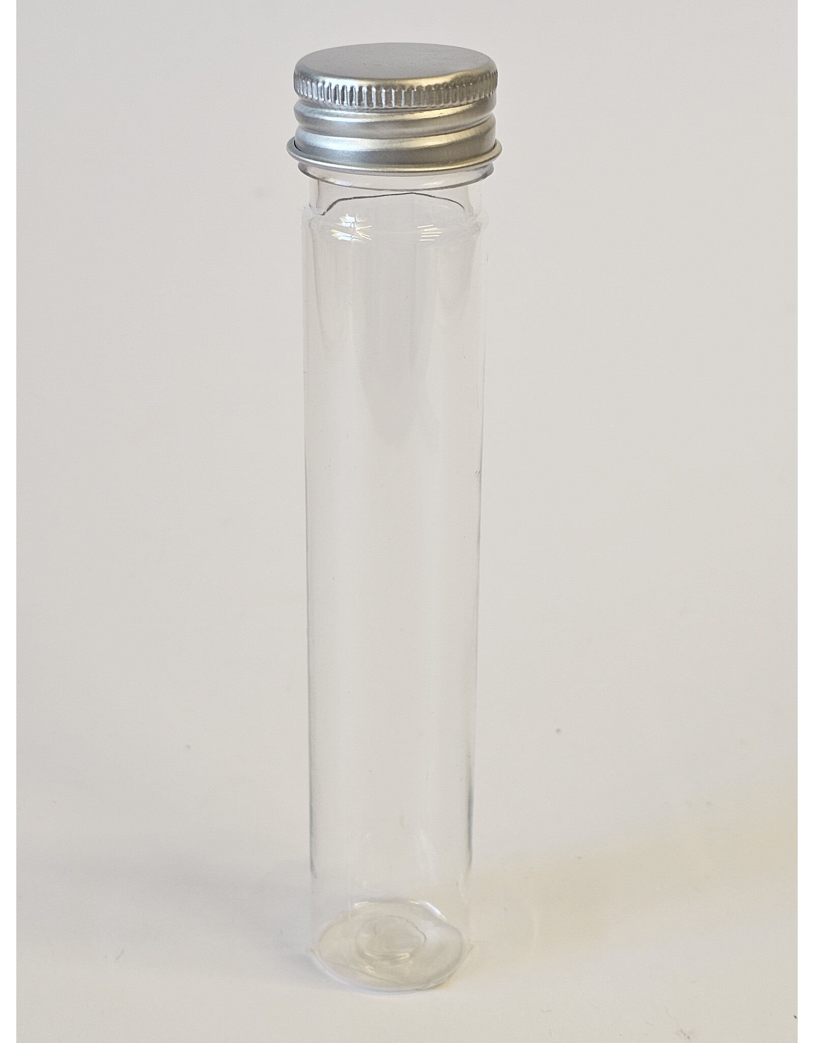 MILA Plexi buisje + schroefdop zilver