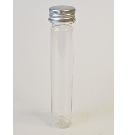 MILA Plexi buisje + schroefdop zilver