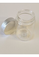 MILA Glazen potje met zilver schroefdeksel