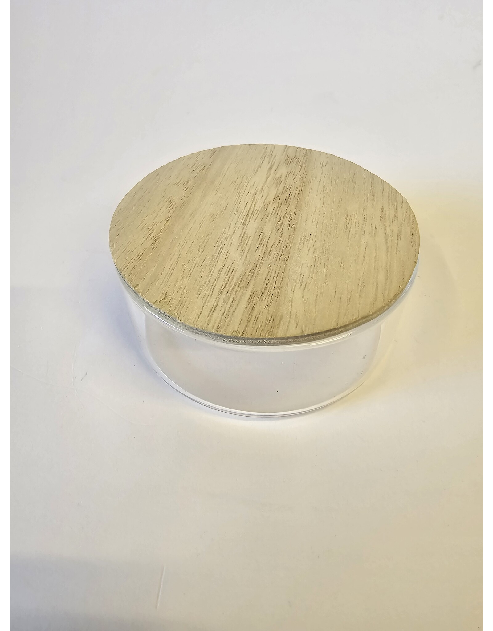 MILA Potje glas met houten deksel