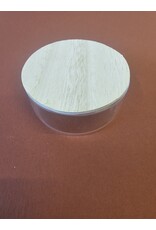 MILA Potje glas met houten deksel