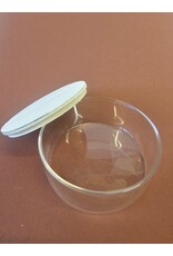 MILA Potje glas met houten deksel
