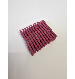 MILA 24 st Mini wasknijper - fuchsia