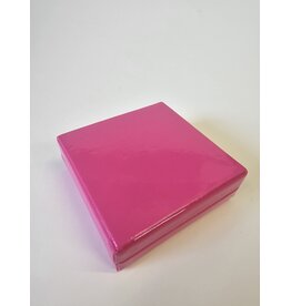 MILA Kleine latex platte doos - fuchsia