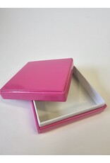 MILA Kleine latex platte doos - fuchsia