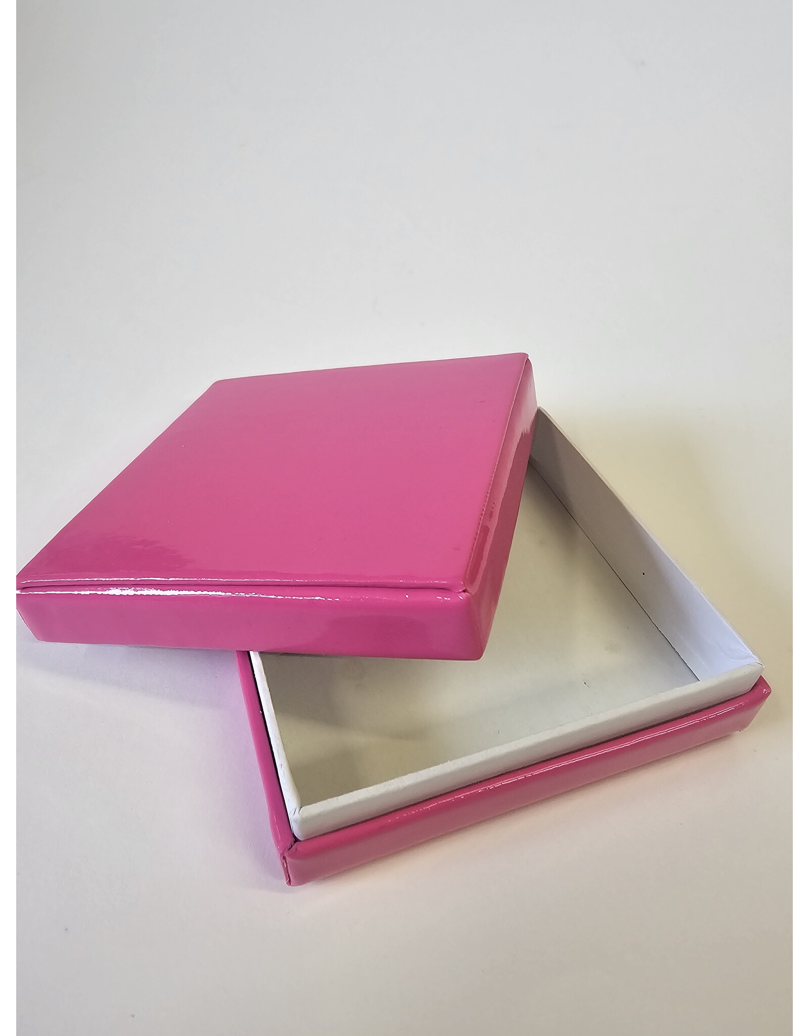 MILA Kleine latex platte doos - fuchsia