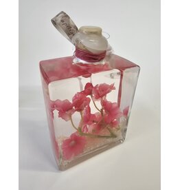 MILA Olielamp - fuchsia bloemen