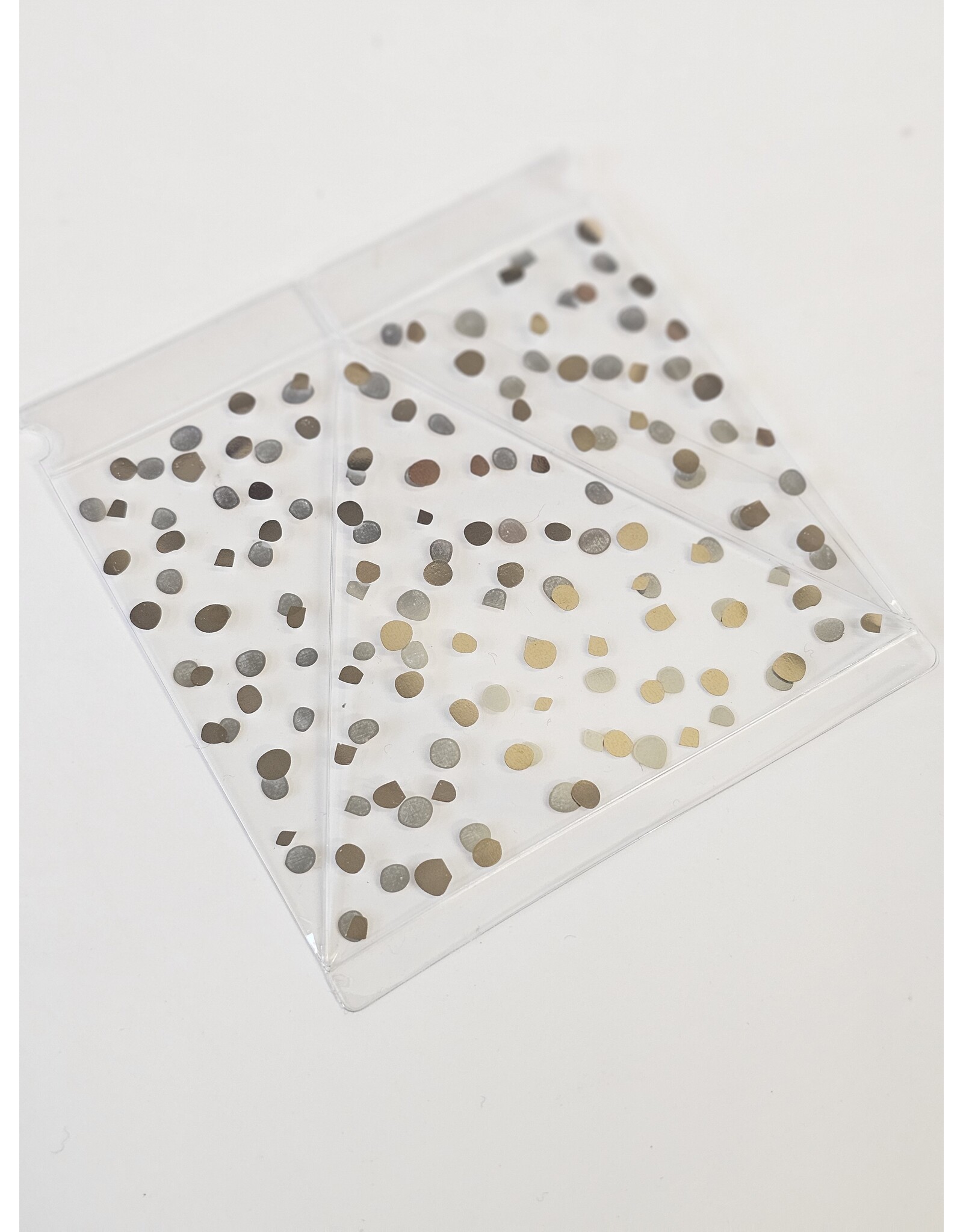 MILA Mica doosje driehoek/piramide met gouden dotjes
