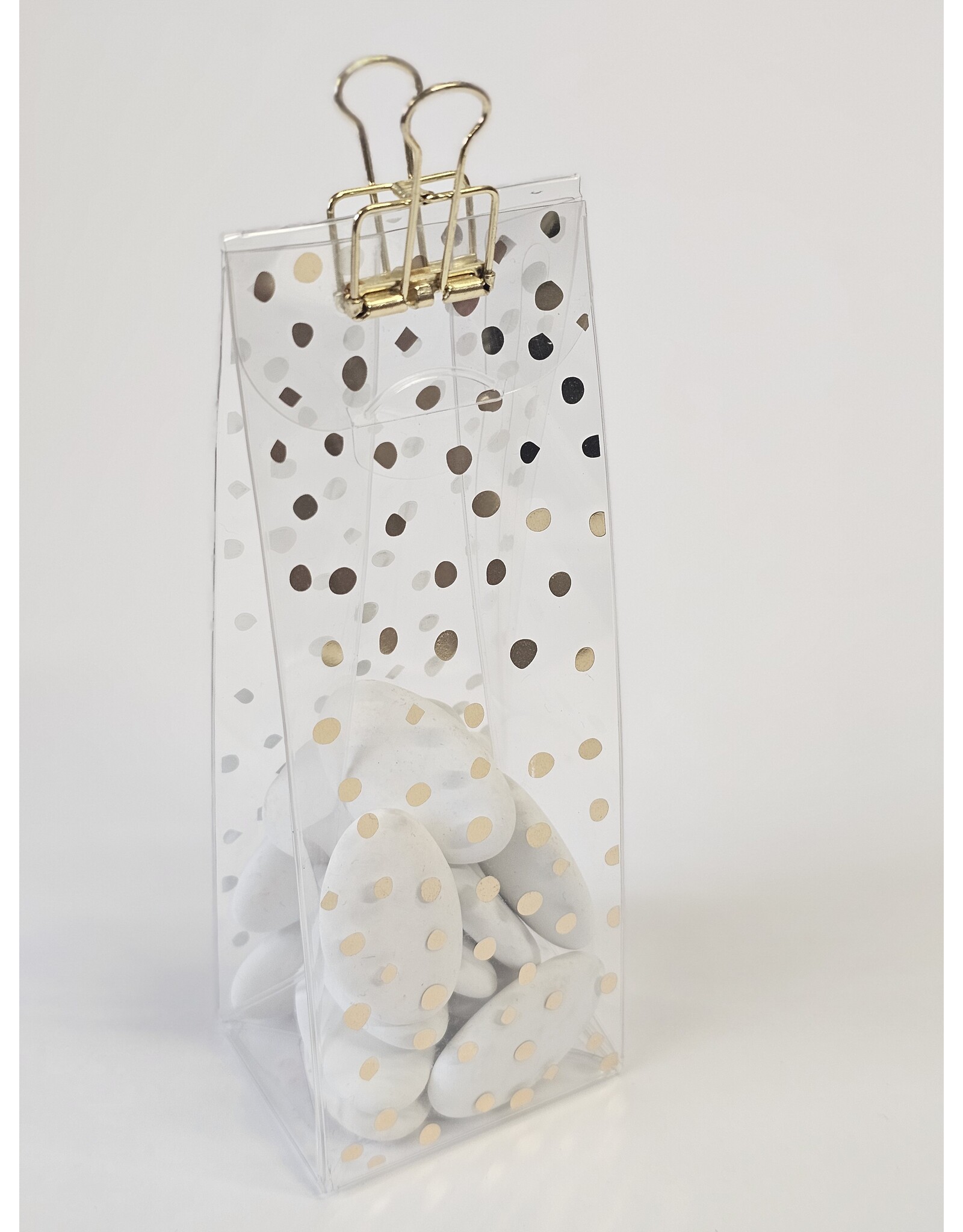 MILA Hoge tas mica met gouden dotjes