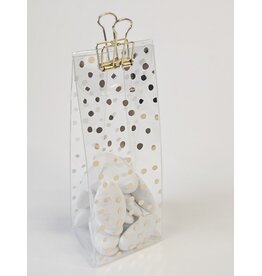 MILA Hoge tas mica met gouden dotjes
