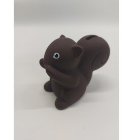 MILA Spaarpotje eekhoorn bruin - 8 cm hoog