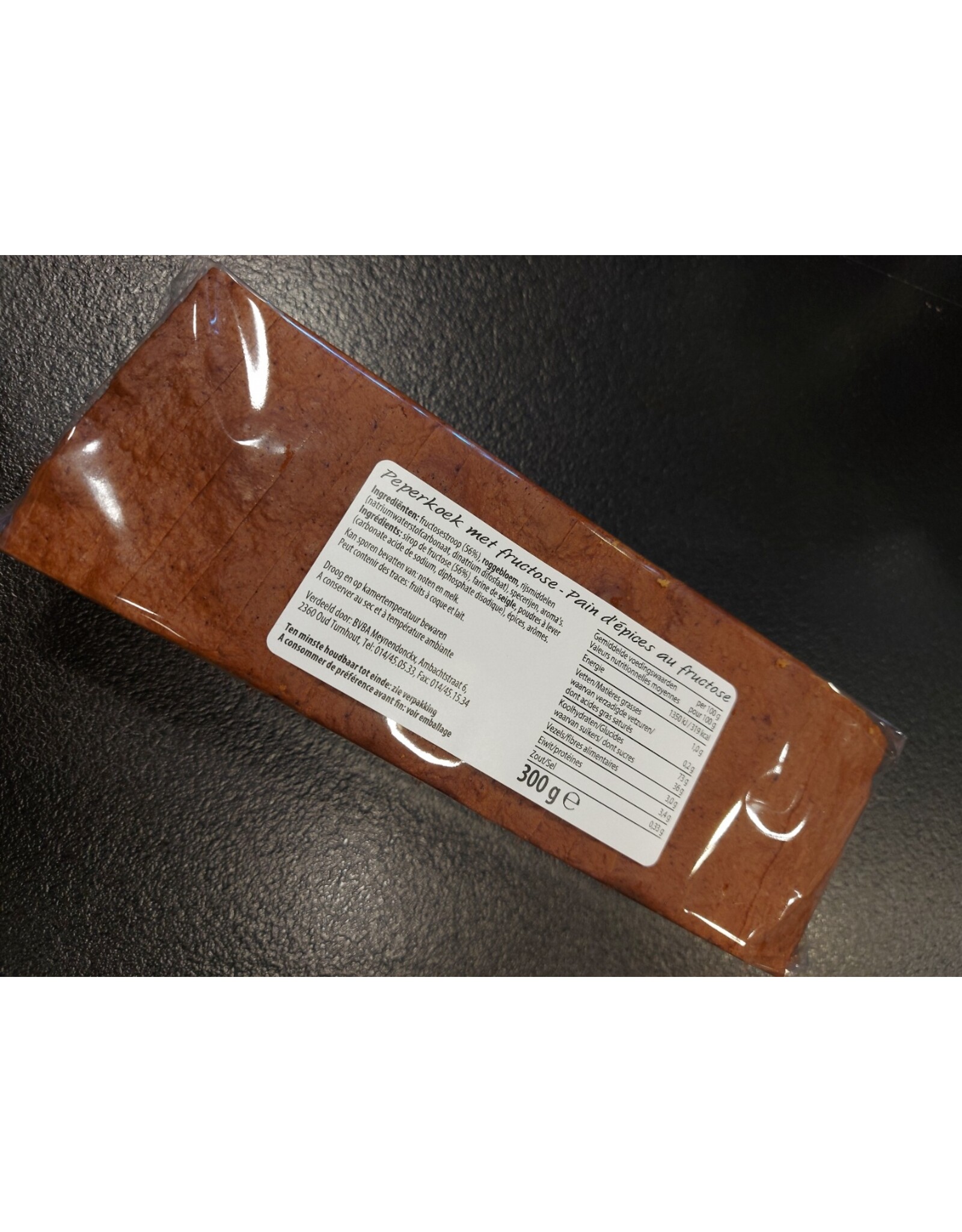 Peperkoek suikervrij 300 gr - fructose gezoet