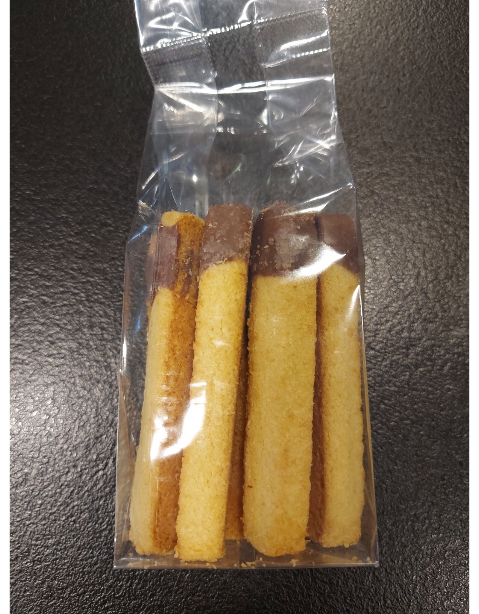 Biscottes 125 gr gedipt in chocolade