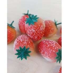 Marsepein aardbeien - 150 gr