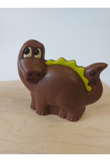 Moderne dino   - Callebaut MELK chocolade  ingekleurd