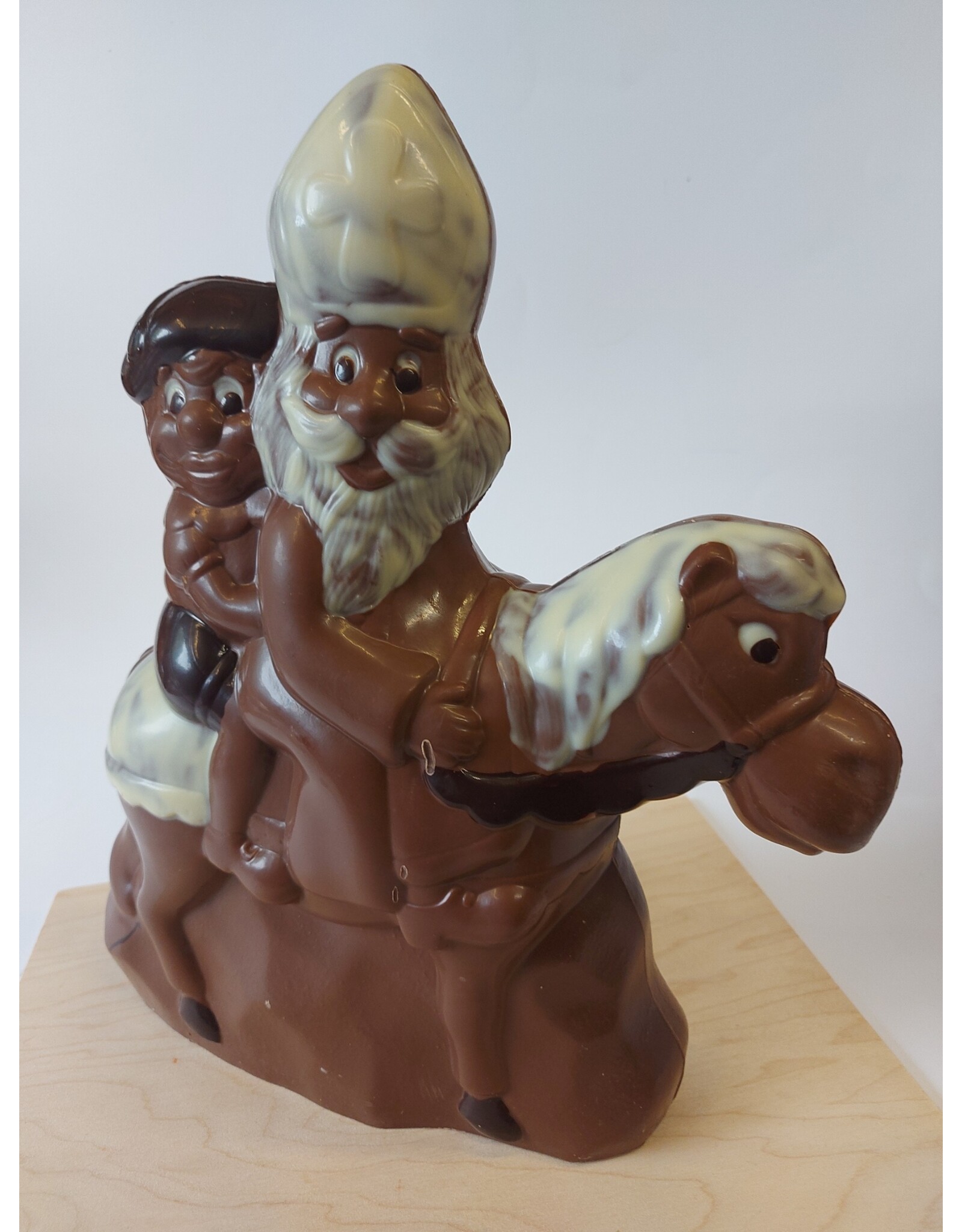 Sint en piet te paard  32 cm deco