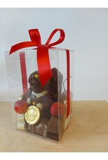 Sintgeschenk - mica box met sint en piet décoré  , marsepein, ..