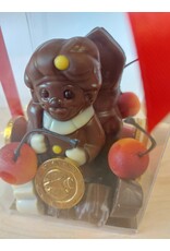 Sintgeschenk - mica box met sint en piet décoré  , marsepein, ..