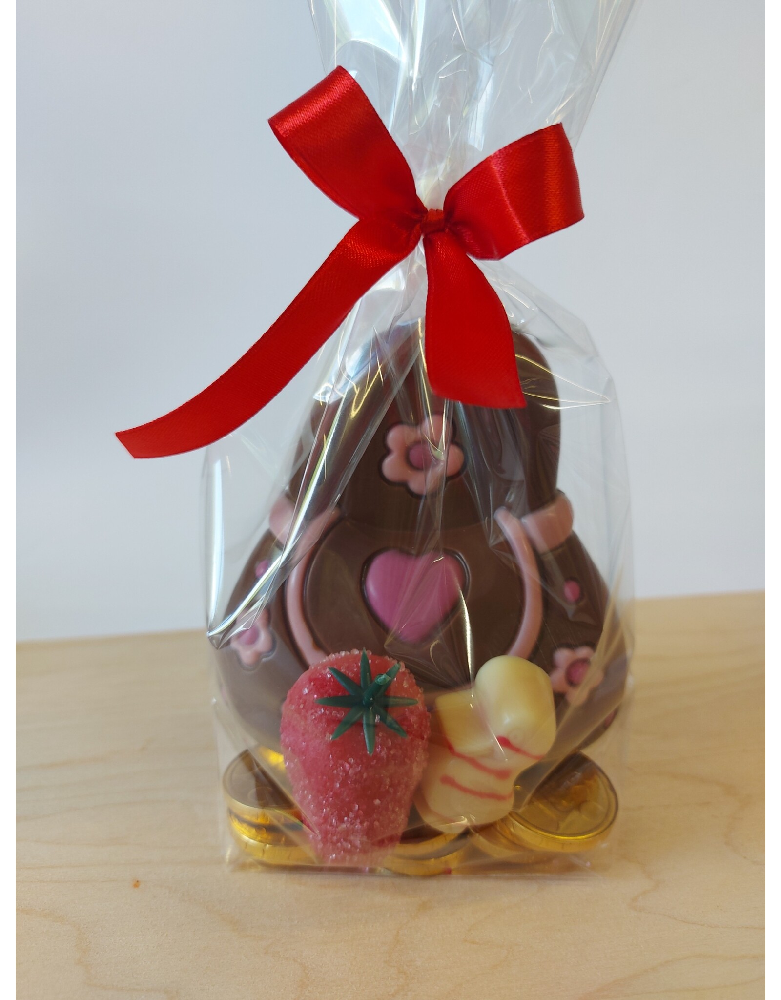 Sintgeschenk - deco chocolade handtasje met geld en marsepein