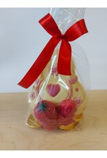 Sintgeschenk - deco chocolade handtasje met geld en marsepein