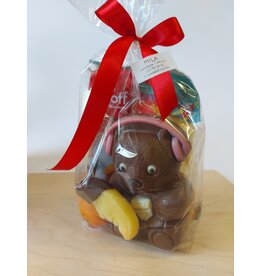 sint geschenk -  beer met koptelefoon, guimauve, speculoos, ...