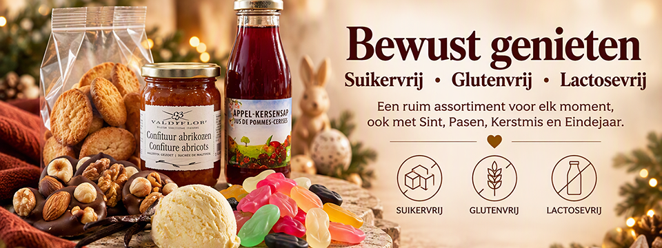 Suikervrije, glutenvrije, lactosevrije producten