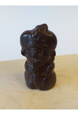 Lachende sint of sint - 80 gr  - Callebaut chocolade  - 11.5 cm