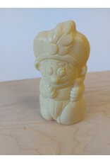 Lachende sint of sint - 80 gr  - Callebaut chocolade  - 11.5 cm
